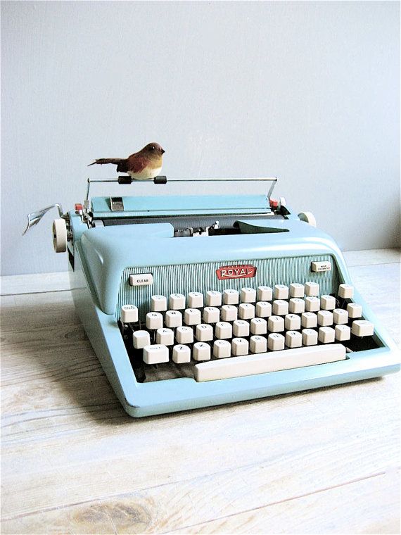 1950s Blue Typewriter